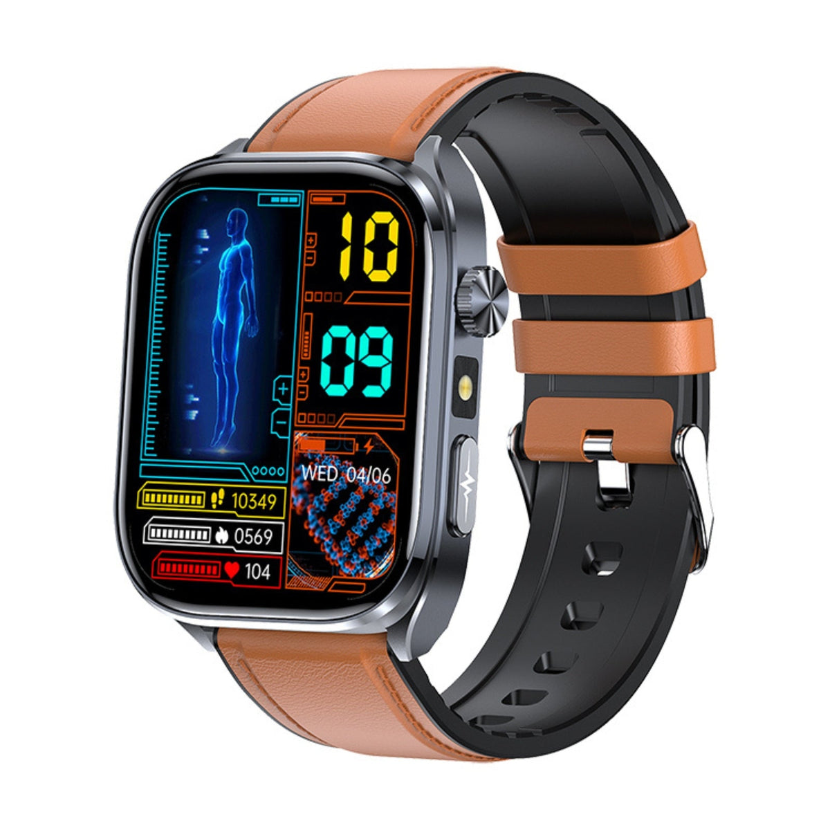 TUTT ECG Smart Watch with, AI Health Monitoring, Body Composition & Bluetooth Calling – 1.39” HD Display, IP68 Waterproof, 340mAh Batter E7