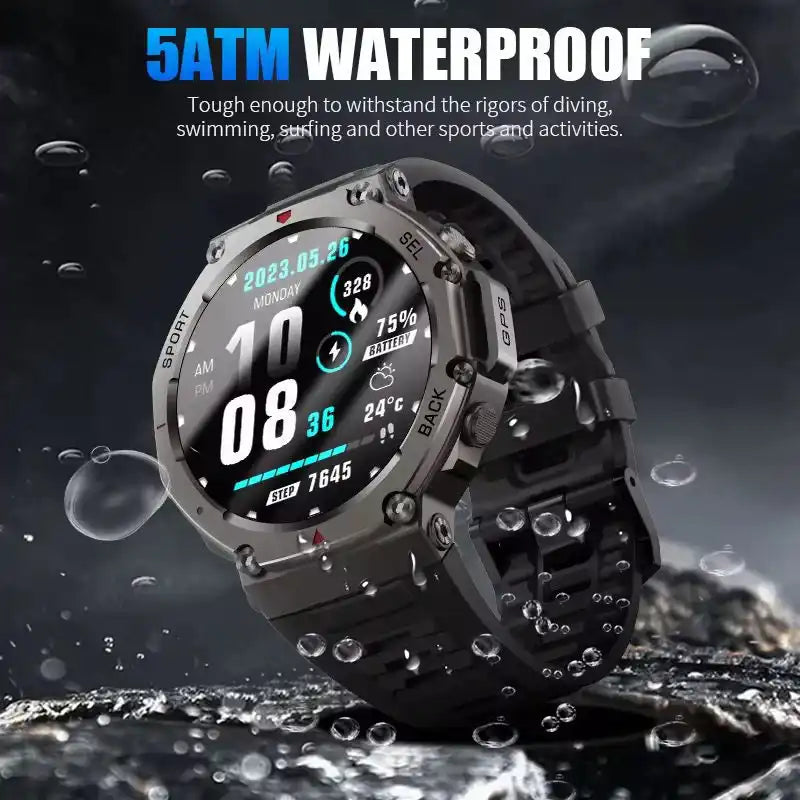 TUTT GPS Smart Watch – Advanced Outdoor Navigation; AI Health Tracking Always-on display G8