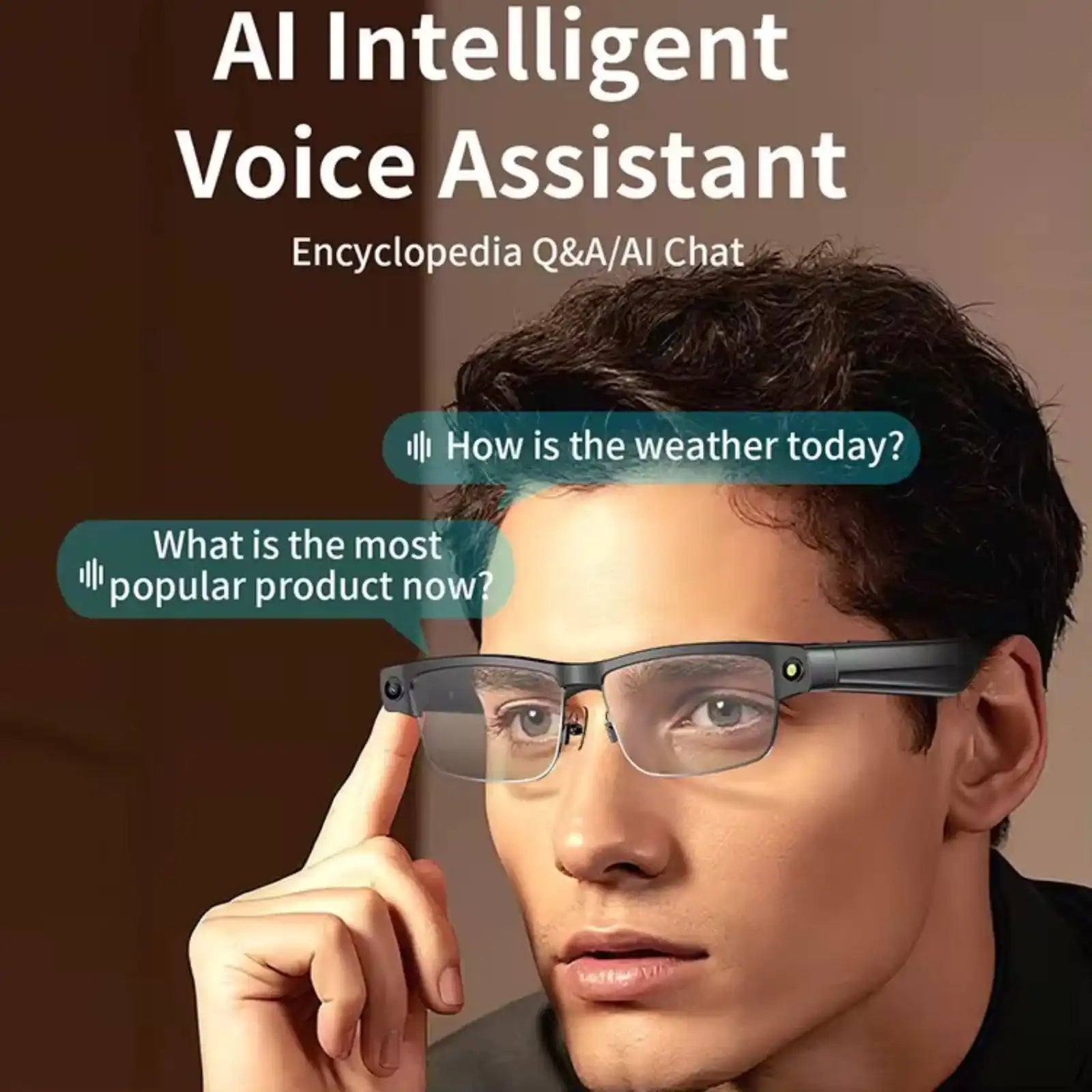TUTT GS11 AI Glasses | HD Camera + AI Integration & Intelligent Object Recognition | Replaceable with Prescription Lenses