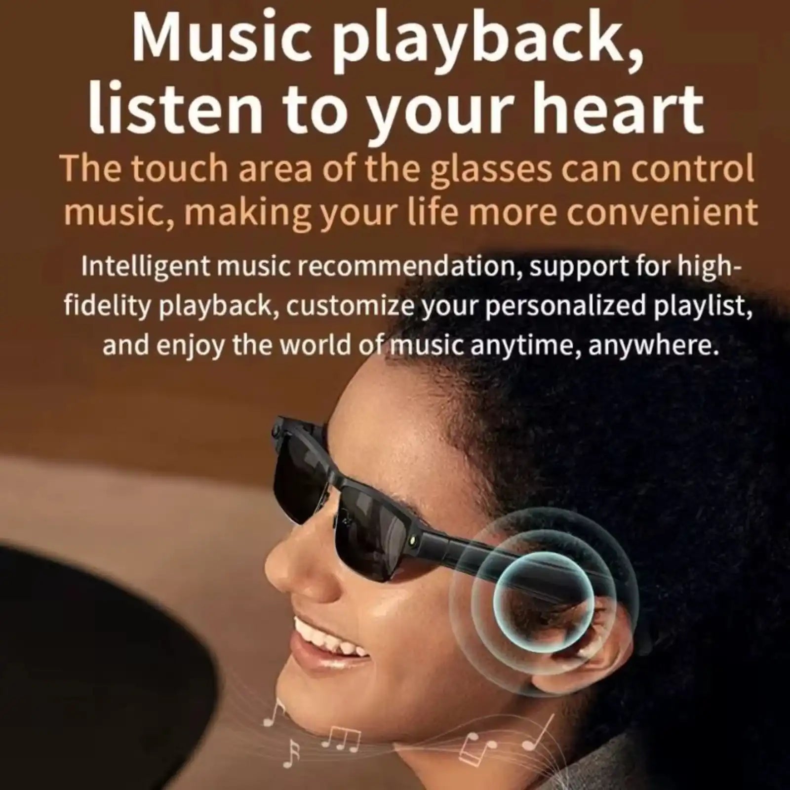 TUTT GS11 AI Glasses | HD Camera + AI Integration & Intelligent Object Recognition | Replaceable with Prescription Lenses
