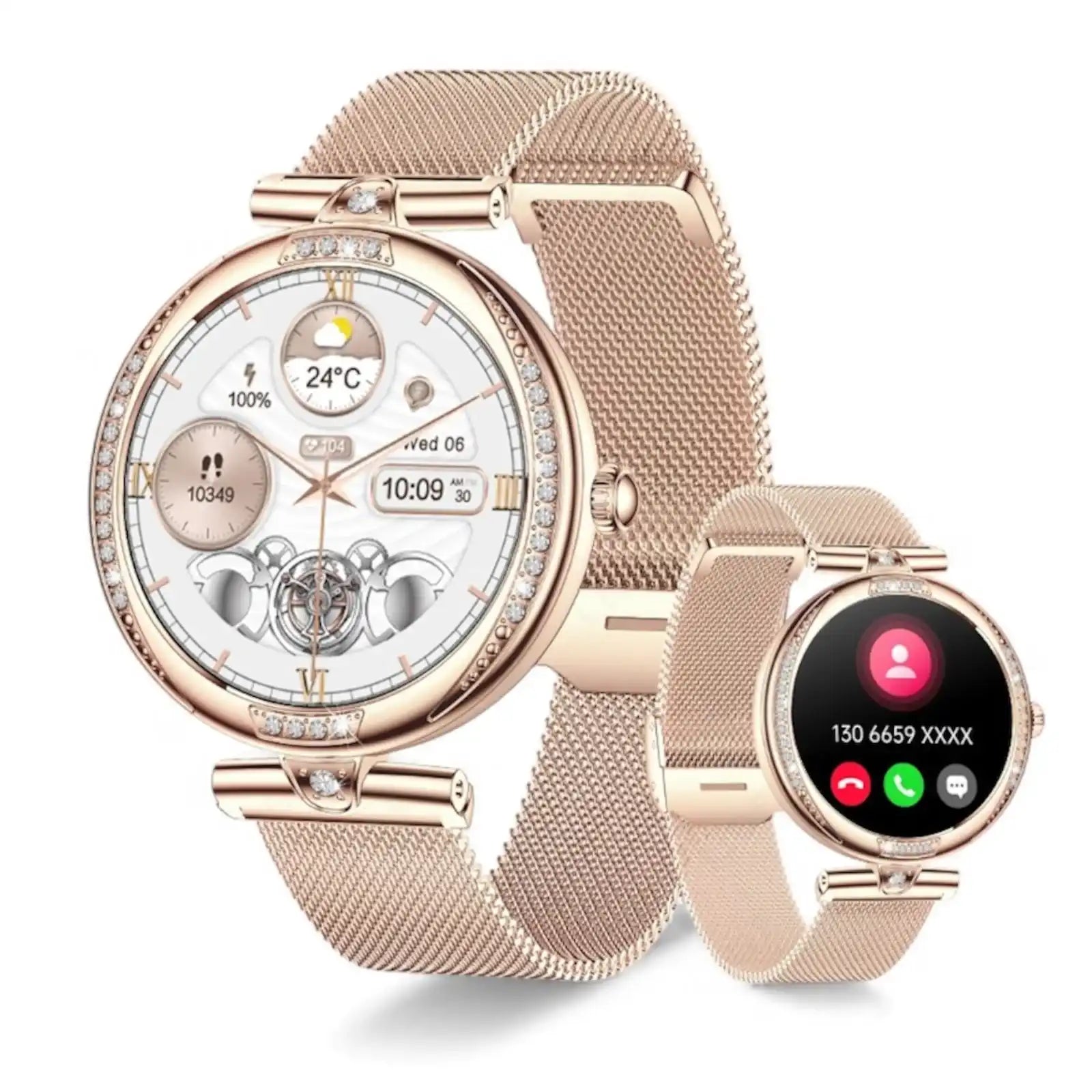 TUTT Women’s Smart Watch with Dual Straps – Bluetooth Calling, Health & Fitness Tracker – AMOLED Display – IP68 Waterproof – Android & iOS Compatible NX17 Pro