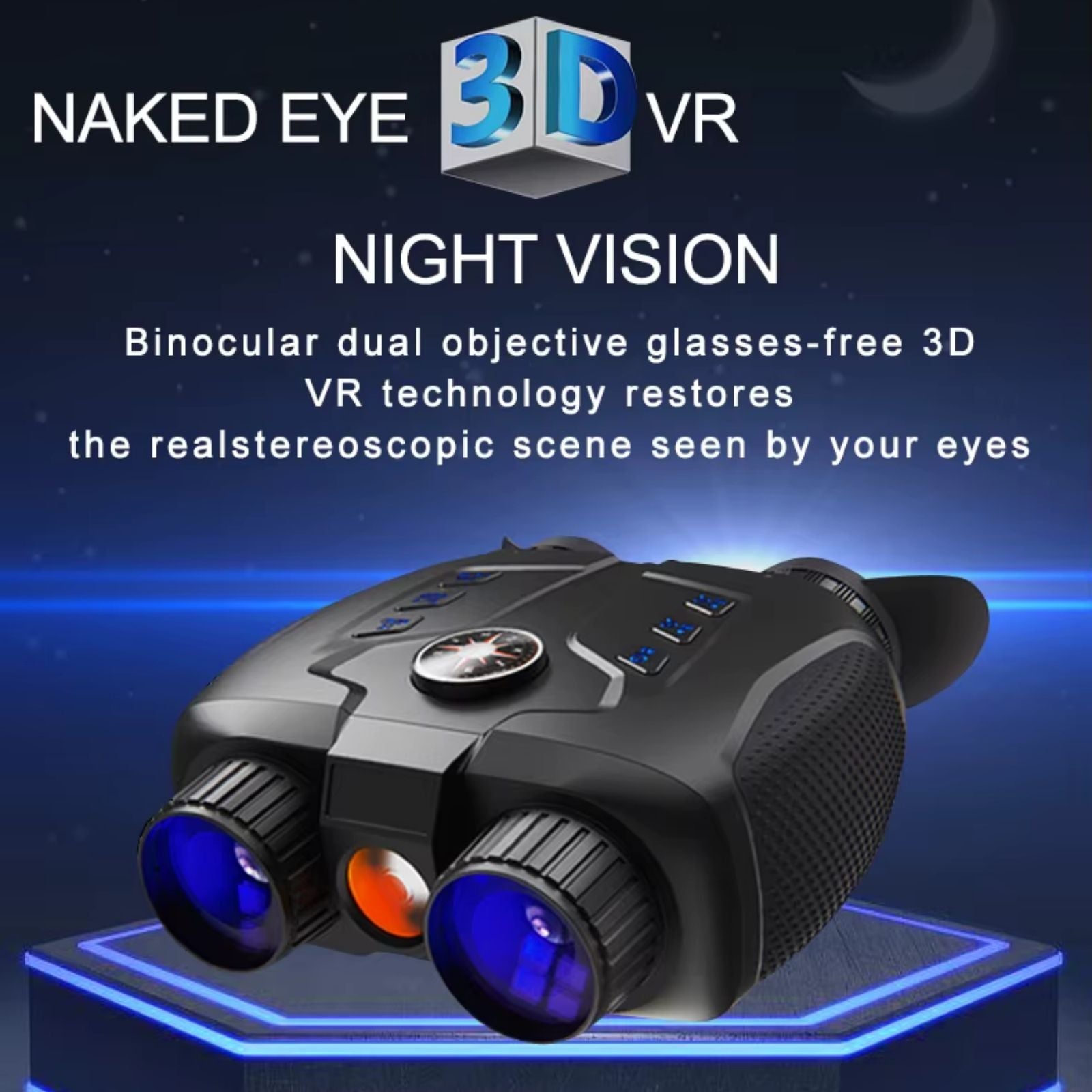 TUTT Night Vision goggles Binoculars 3D 4K 700m 6x optical, 6x digital zoom  5000mAh Battery NV8 Pro