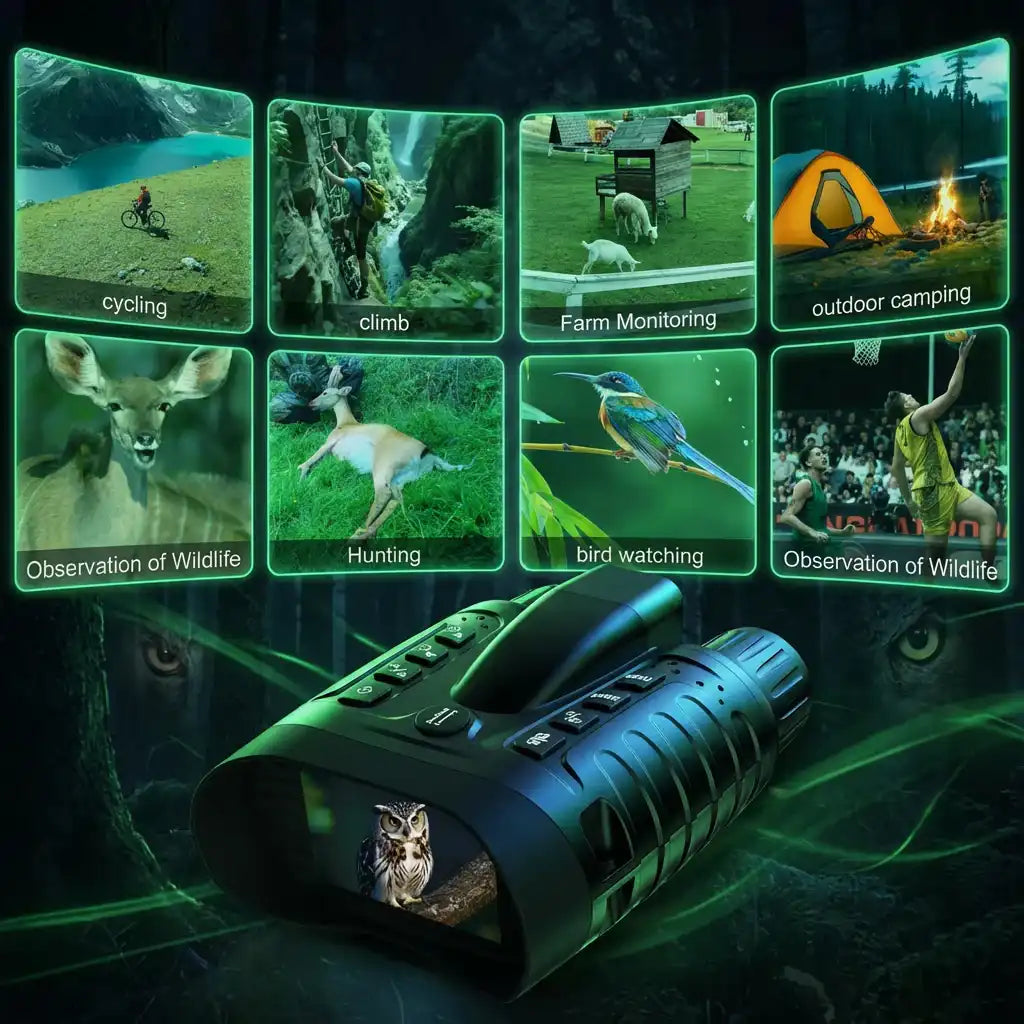 TUTT Infrared Night Vision Goggles Laser Rangefinder Binoculars 4k IP54 32MP 8X Digital Zoom NV2185 Plus