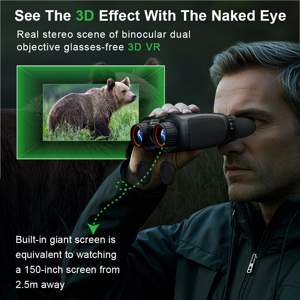 TUTT Night Vision goggles Binoculars 3D 4K 700m 6x optical, 6x digital zoom  5000mAh Battery NV8 Pro