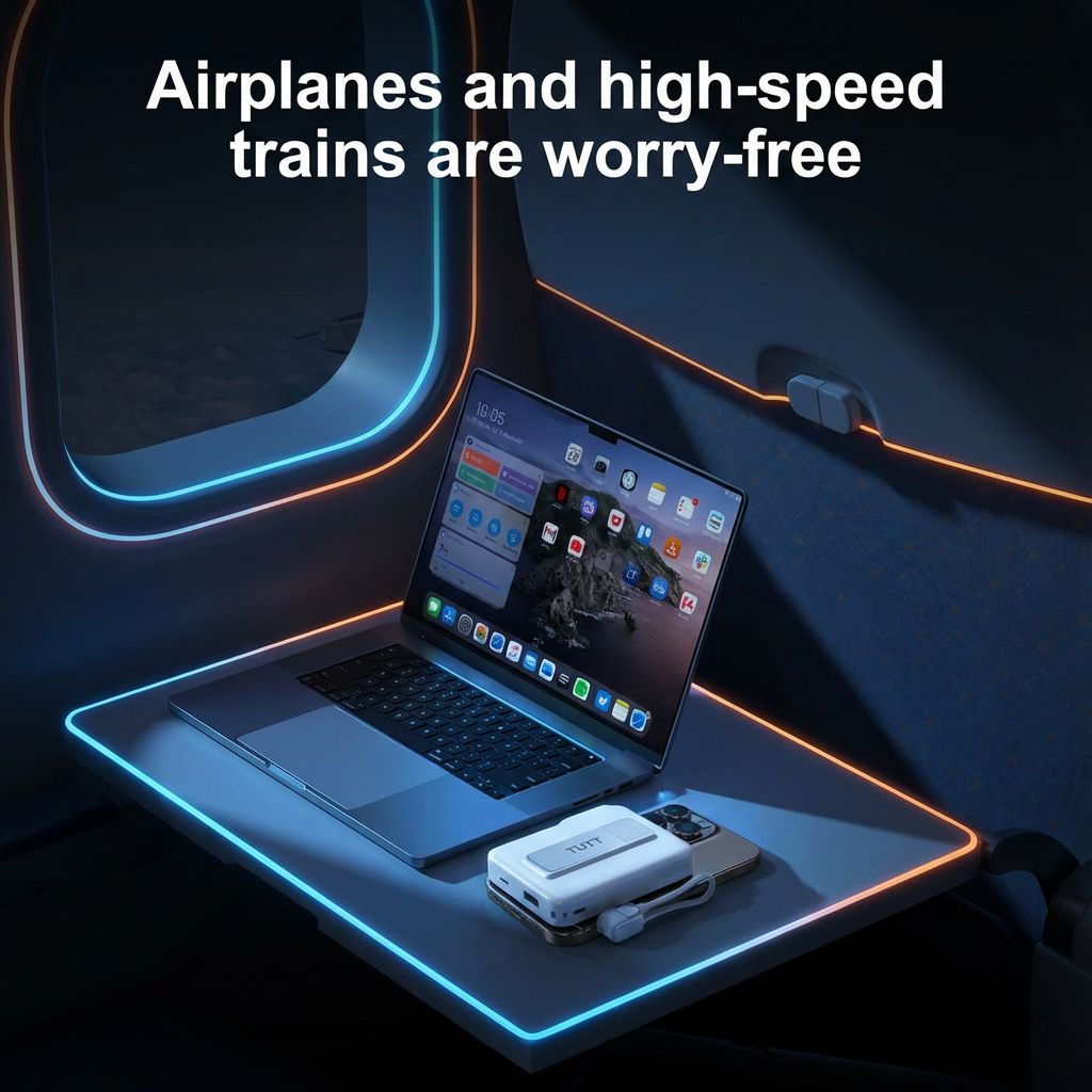 TUTT Power Bank 10000mAh Magnetic Wireless with Self-Wired Stand | PD22.5W & 15W Wireless | C5