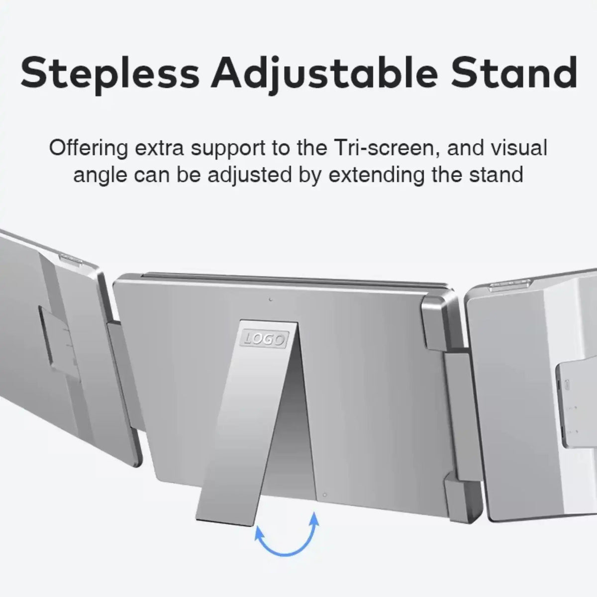 TUTT 15.6” Dual Portable Monitor | 16:9 Ratio FHD IPS Triple Screen Extender | Rotating Right Screen | Standalone | H5 Converter Cable | Windows, Mac OS – S10