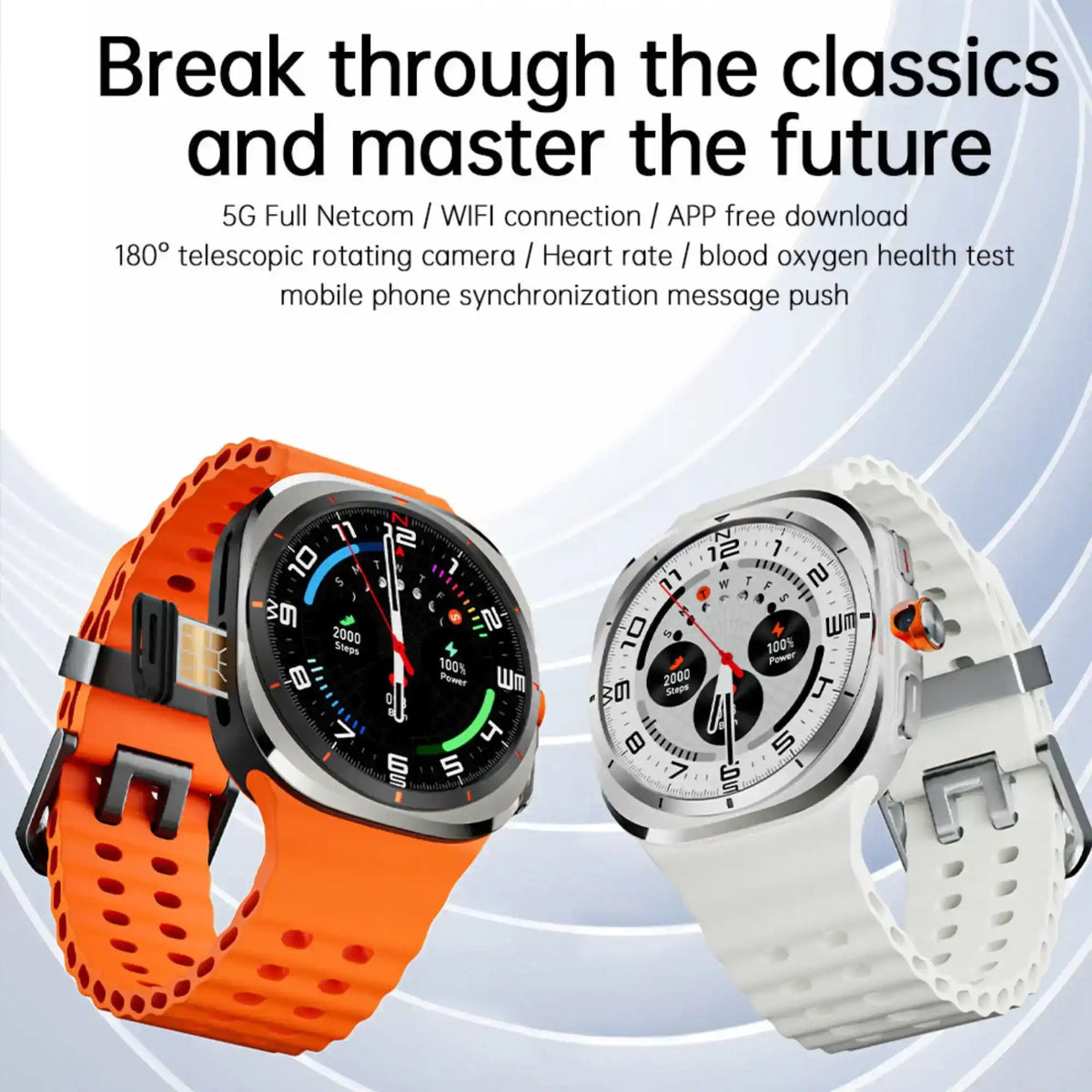 TUTT U8 Ultra 4G Android Smartwatch | AMOLED | GPS | Health & Connectivity Tools | 3GB+32GB | 180 Rotating Camera