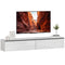 Wall Mounted TV Stand, Floating TV Cabinet with Storage, for TVs up to 80