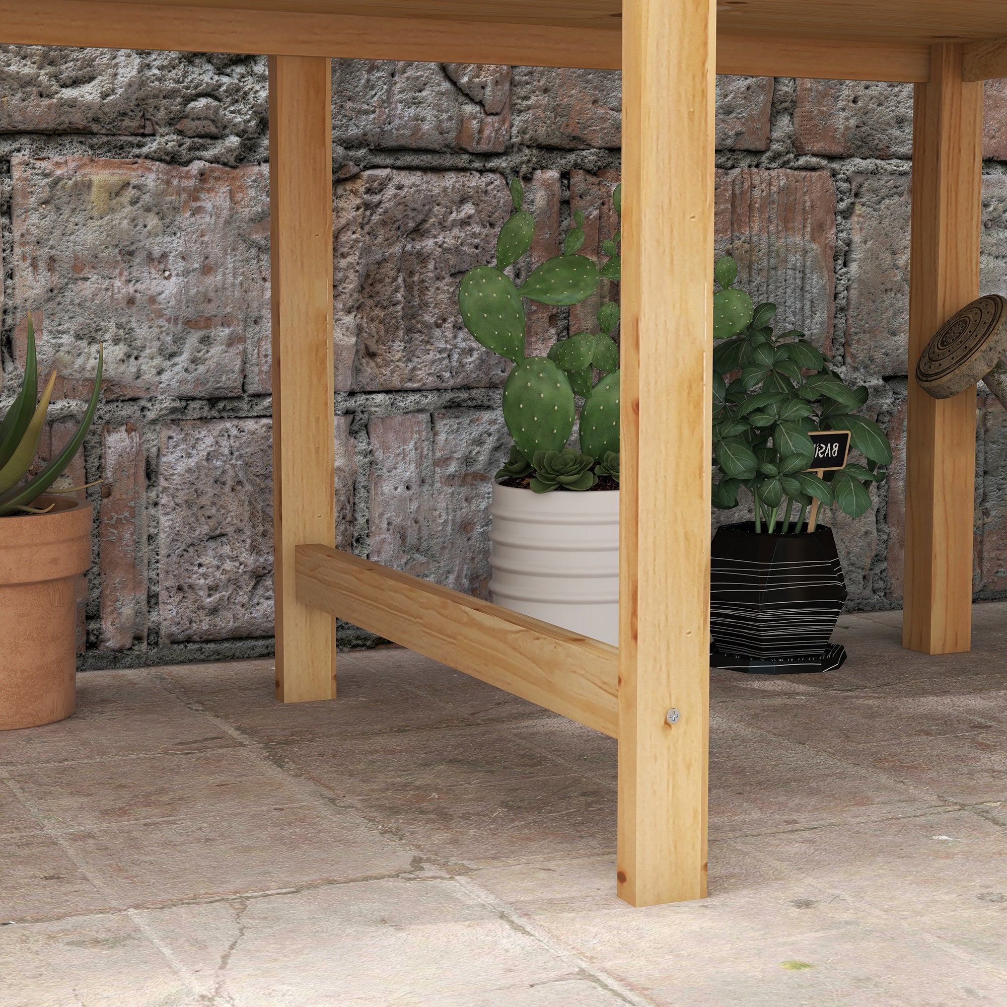 Outsunny Wooden Raised Garden Bed with Drainage - Ideal for Vegetables, Flowers, Herbs, Outdoor Planter Box, 45.3"x21.7"x31.5" 