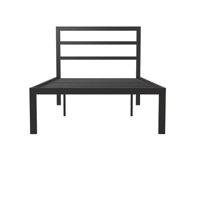 Twin Black Metal Platform Bed Frame with Headboard Included - Free Shipping 