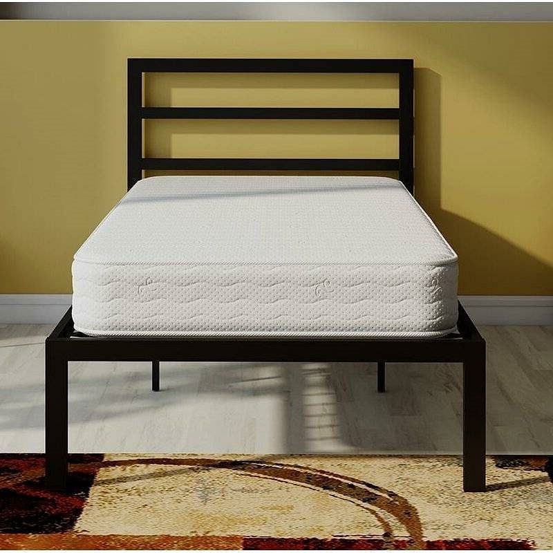 Twin Black Metal Platform Bed Frame with Headboard Included - Free Shipping