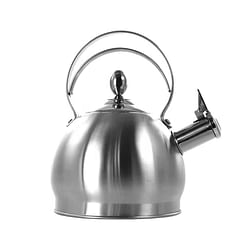 3 Quart Stainless Steel Whistling Teapot Kettle with Flip Spout and Lid - Free Shipping 