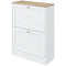 HOMCOM Slim Shoe Storage Cabinet, Modern Shoe Cabinet with 2 Flip Drawers and Adjustable Shelves for 12 Pairs, White