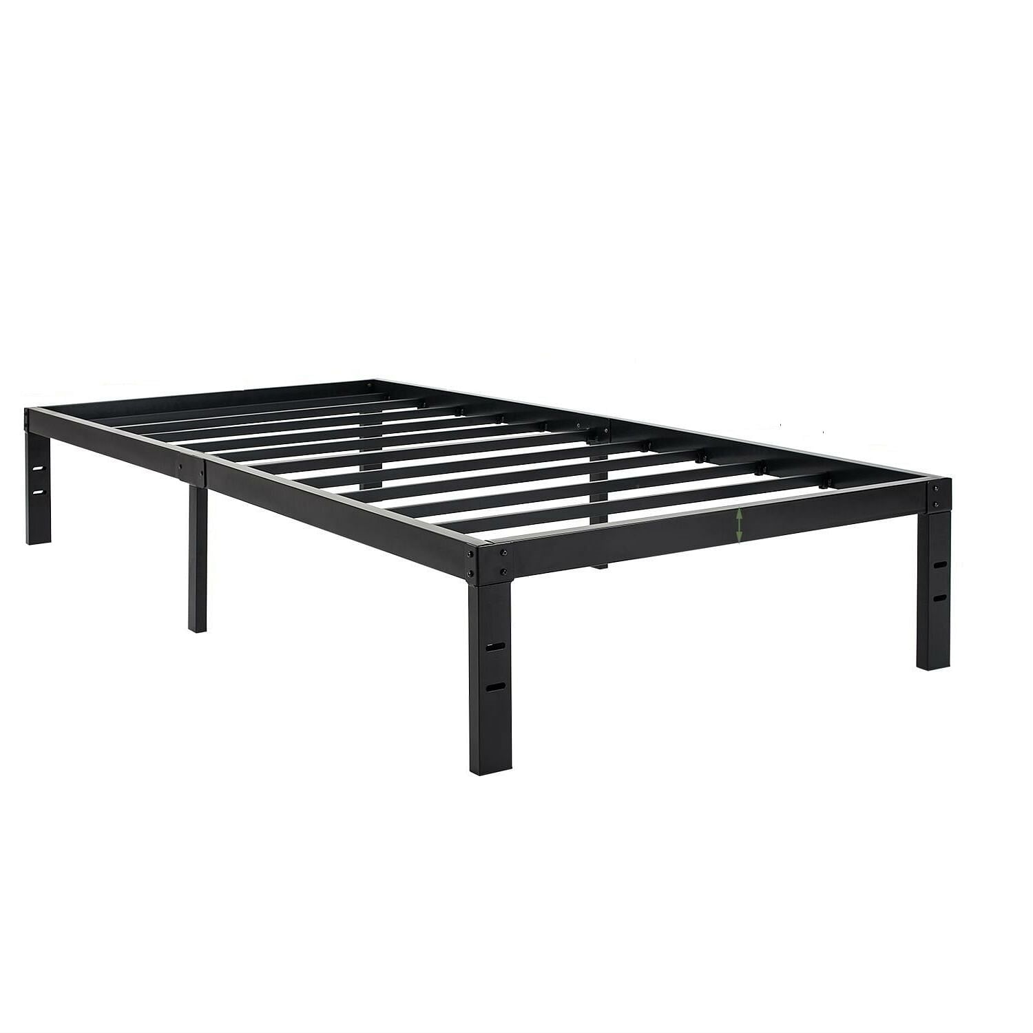 Twin XL College Dorm Heavy Duty Black Metal Platform Bed Frame - Free Shipping