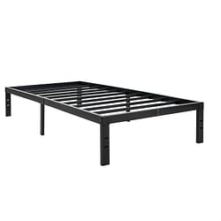 Twin XL College Dorm Heavy Duty Black Metal Platform Bed Frame - Free Shipping