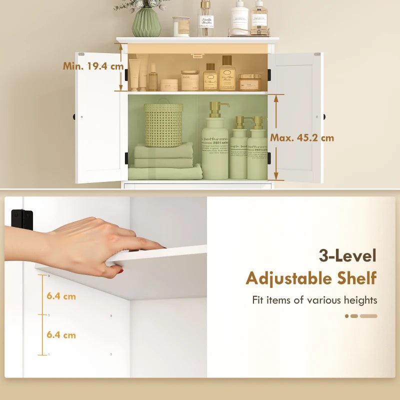 Over The Toilet Storage, Modern Bathroom Cabinet Over Toilet with Drawer, Cabinet and Adjustable Shelf, White