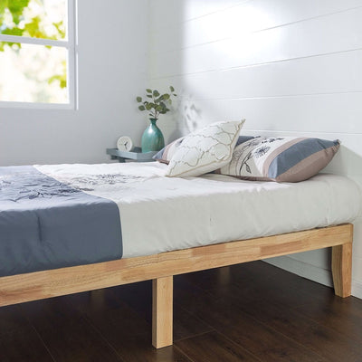 Twin Solid Wood Platform Bed Frame in Natural Finish - Free Shipping 