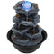 Tabletop Water Fountain with Rolling Crystal Ball and Color-Changing LED Light