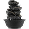 Tabletop Water Fountain with LED Light Indoor Desktop Cascading Water Feature