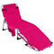 Tanning Chair with Face Arm Holes Portable Sunbathing Chair-Pink Strip