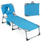 Tanning Chair with Face Arm Holes Folding Chair-Navy