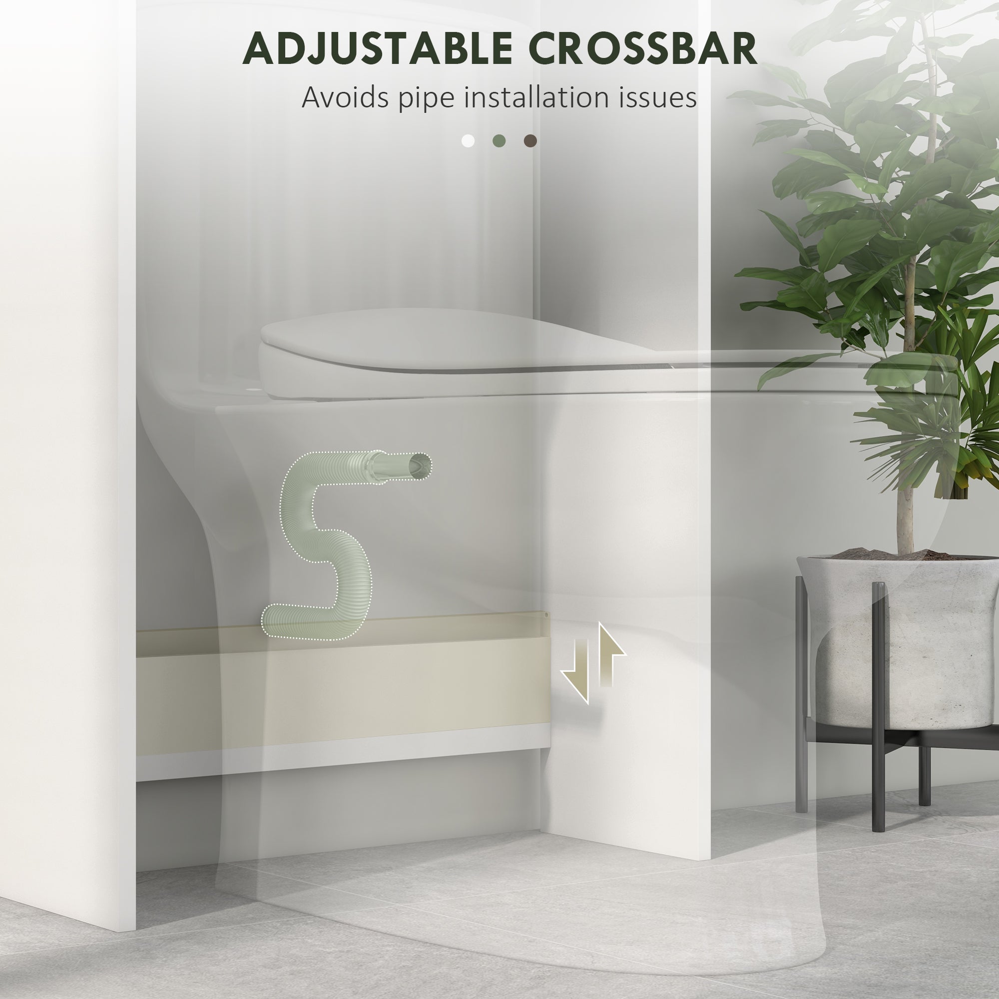 HOMCOM Over The Toilet Bathroom Cabinet Modern Above Toilet Storage Barn Doors Open Shelf White 