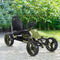 Aosom Kids Pedal Go Kart with Adjustable Seat, EVA Tyres & Safety Handbrake – Green