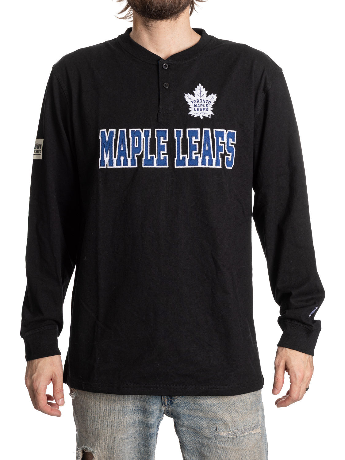 Toronto Maple Leafs Long Sleeve Henley Blackout Edition - Presale 