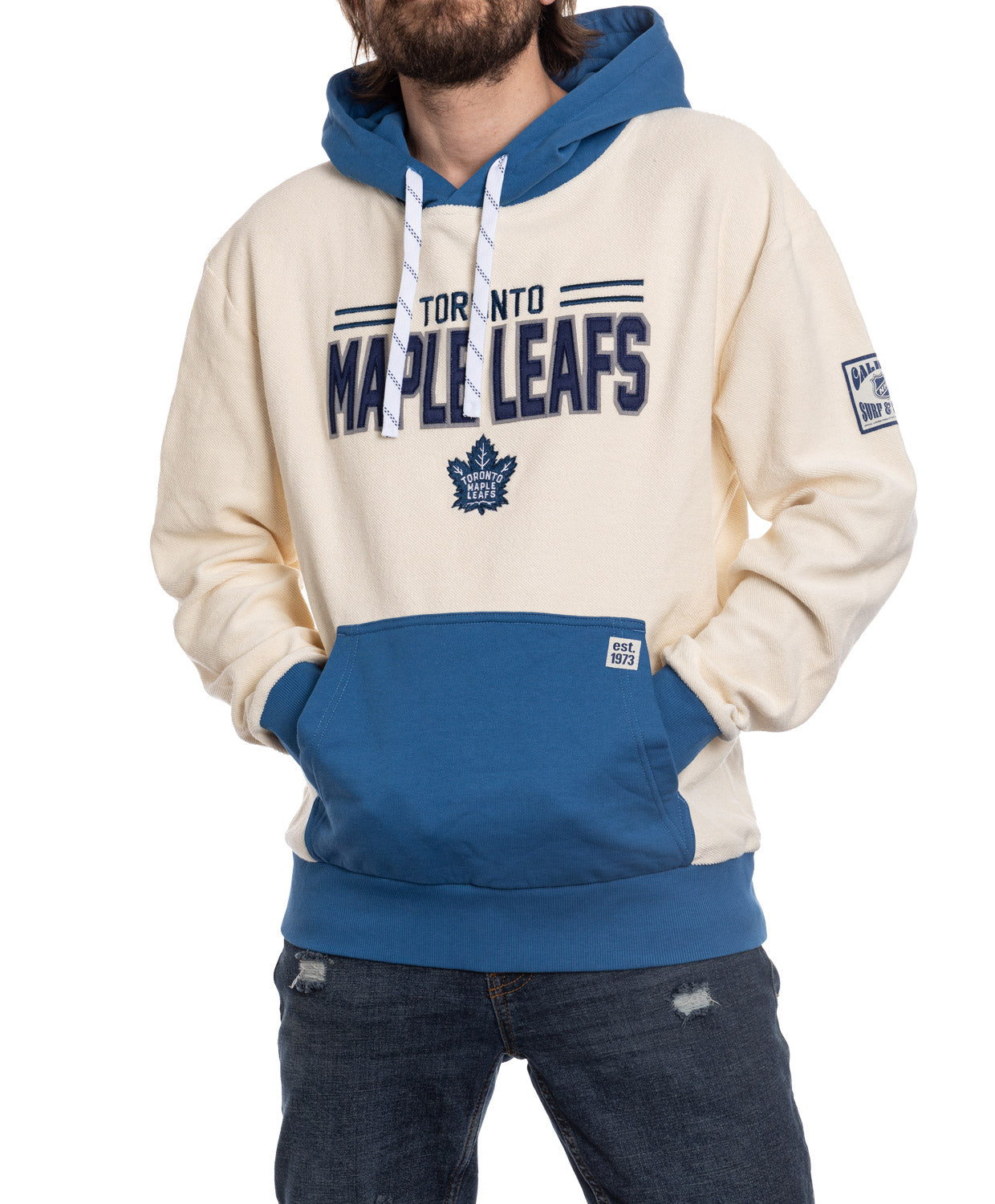 Toronto Maple Leafs NHL Unisex Reverse Terry Retro Premium Hoodie 