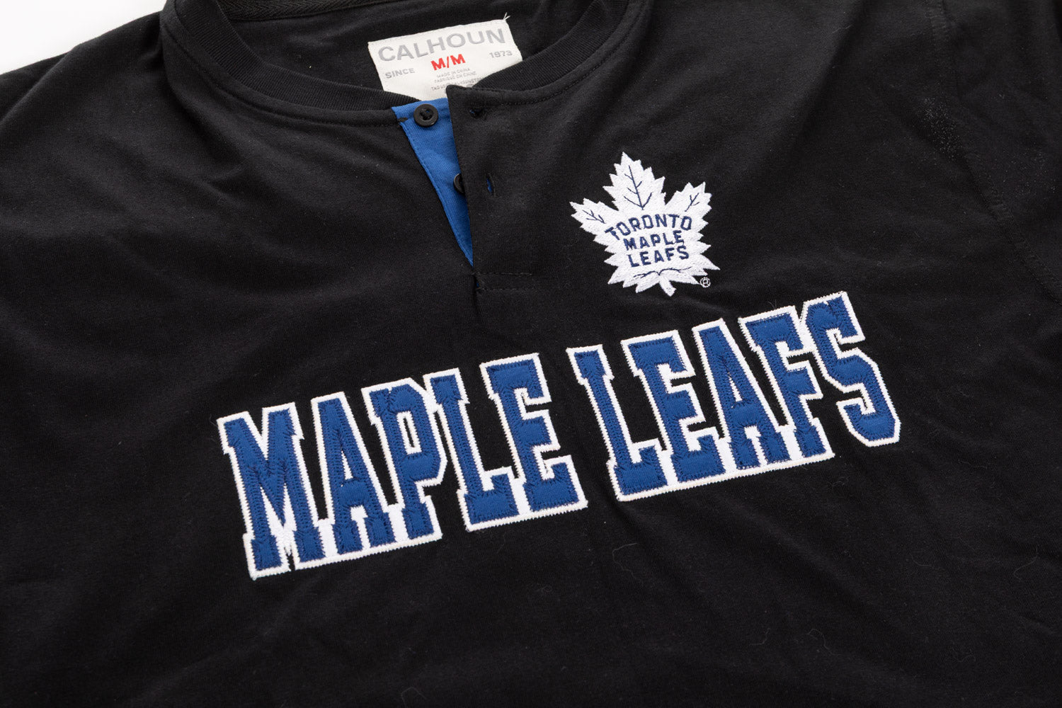 Toronto Maple Leafs Long Sleeve Henley Blackout Edition - Presale 