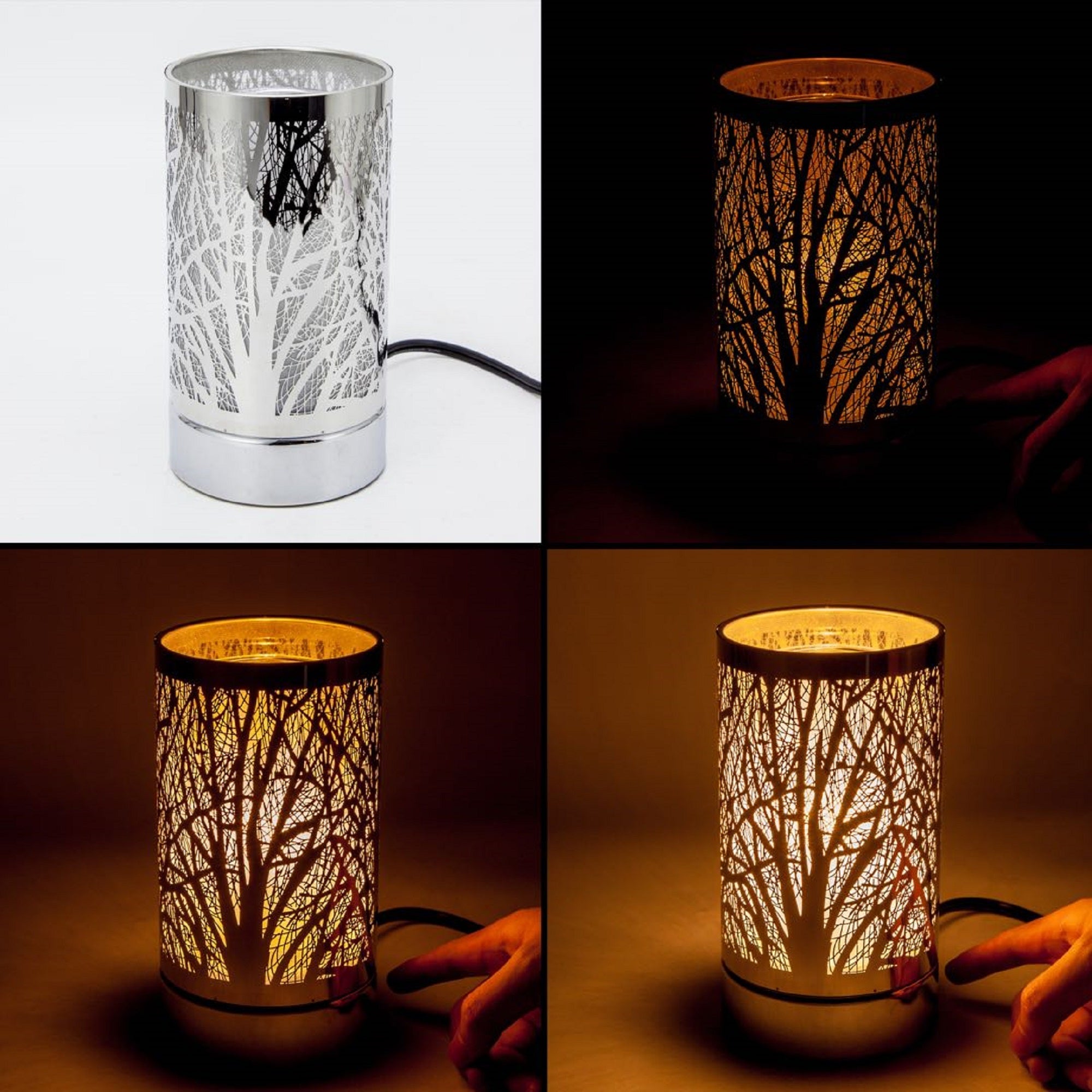 7" touch lamp-Fragrance Wax Melts Warmer -Electric Candle Essential Oil Burner-Metal Ravine Table decor