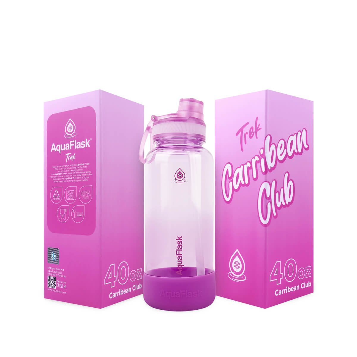 AquaFlask Trek V2 40oz Tritan Water Bottle – BPA-Free & Leak-Proof 