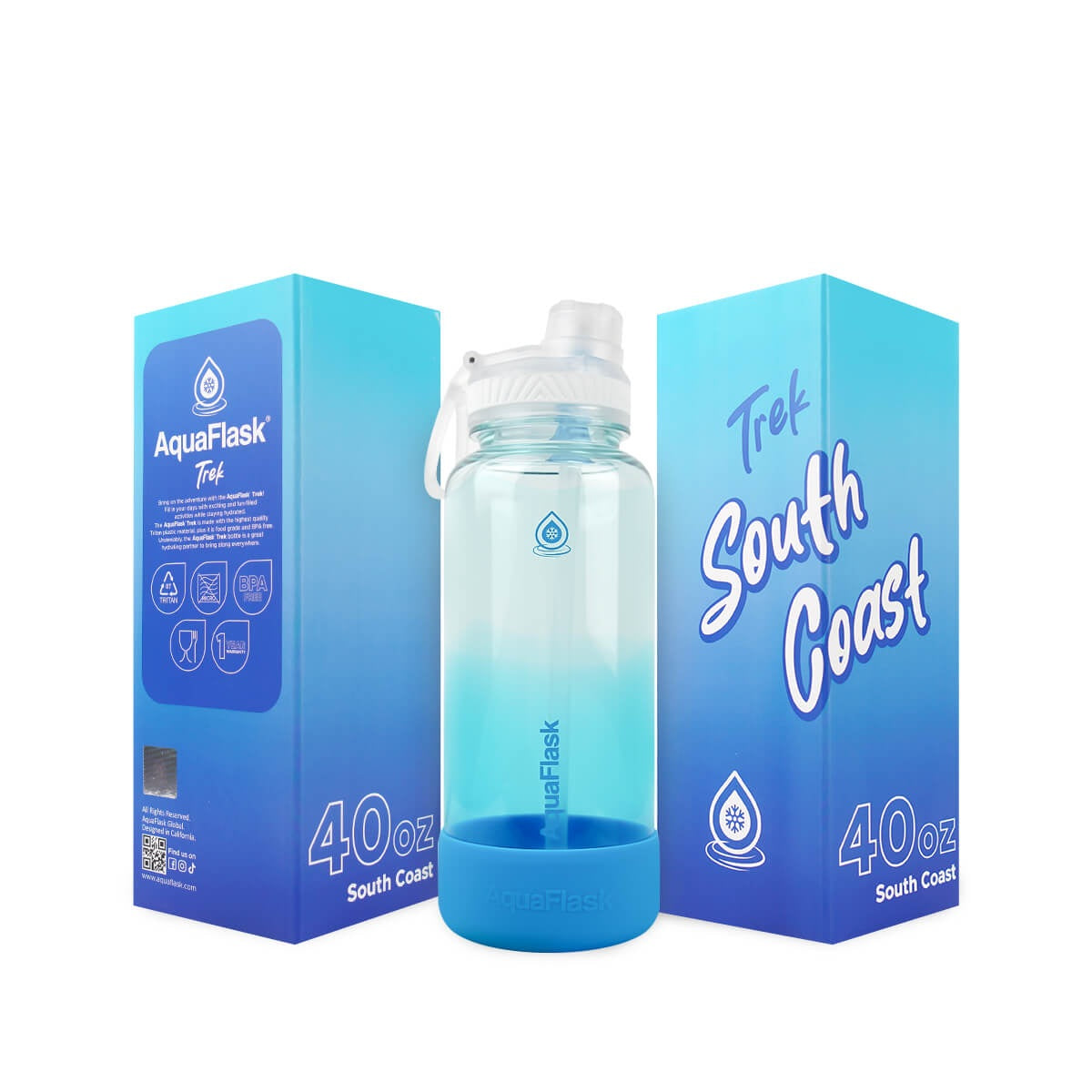 AquaFlask Trek V2 40oz Tritan Water Bottle – BPA-Free & Leak-Proof 