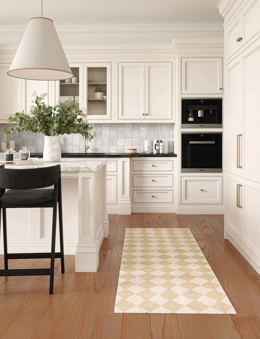 Trestres Checkered Natural & Ivory Rug 