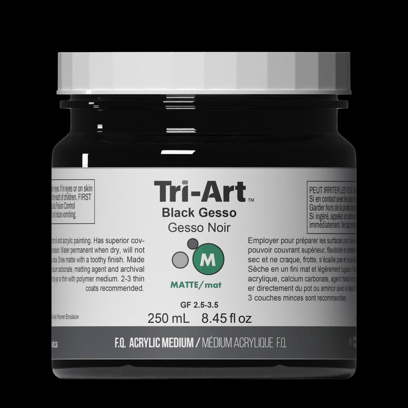 Tri-Art Acrylic Mediums - Black Gesso 