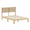 Twin/Full/Queen Size Bed Frame with Rattan Headboard-Full Size