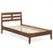Queen Size Wood Platform Bed Frame with Slat Headboard