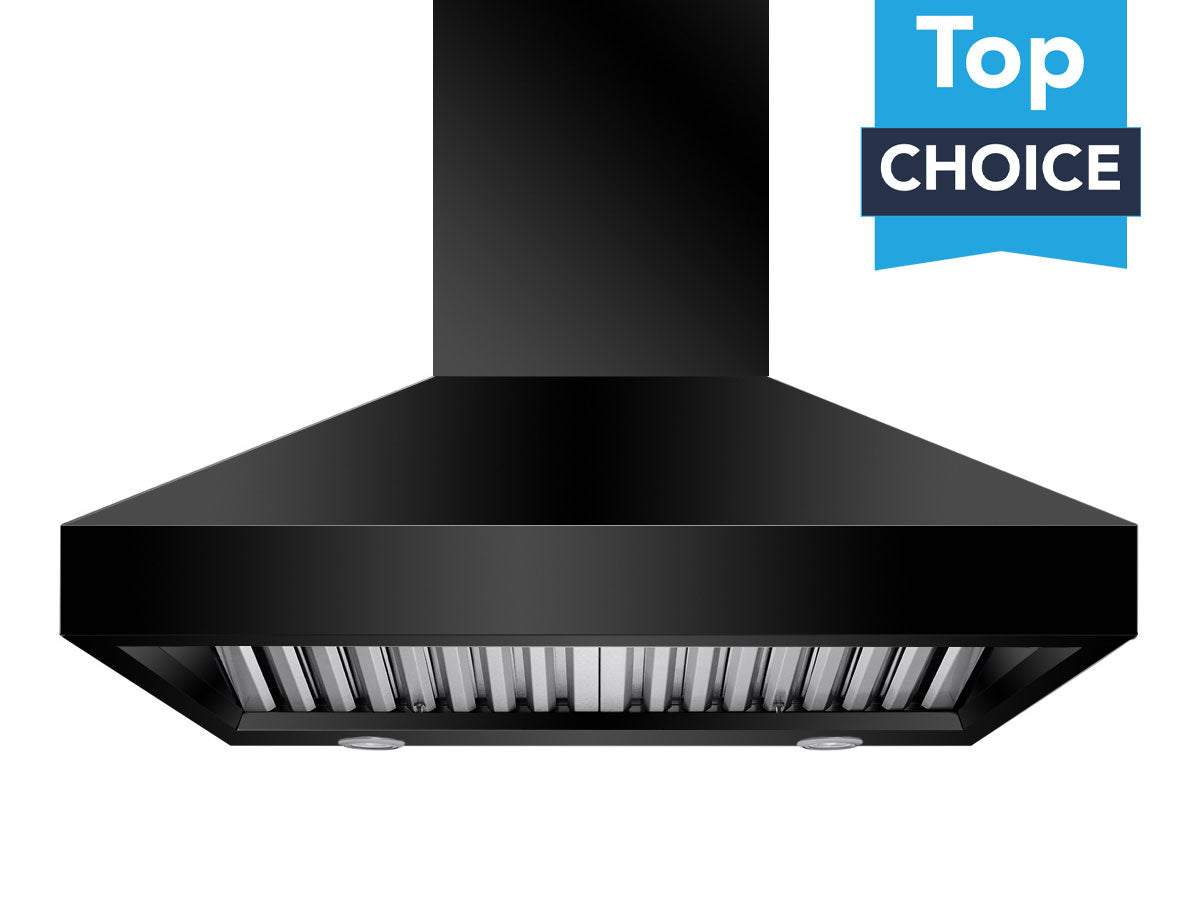 30 Inch Wall Mount Black Range Hood 750 CFM  - VICTORY Twister 