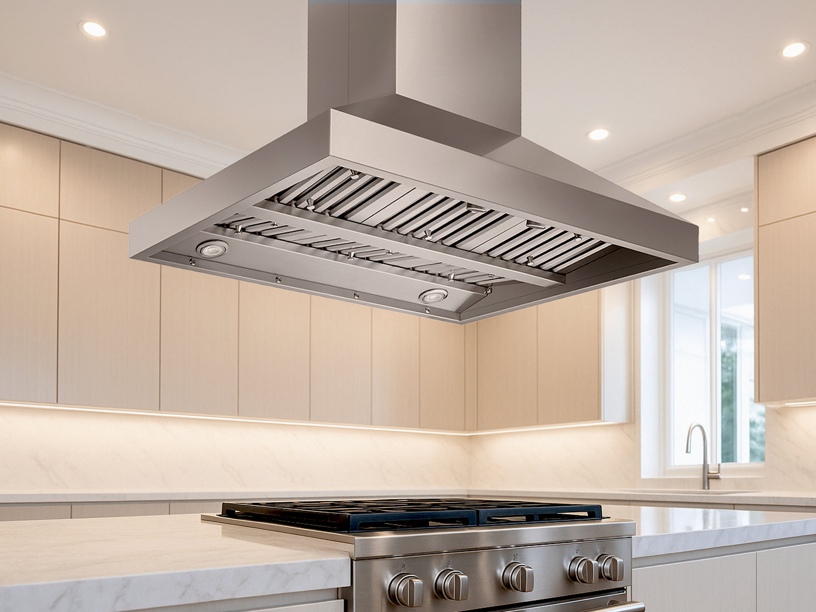 36 Inch Island Range Hood 750 CFM - VICTORY Twister Island 