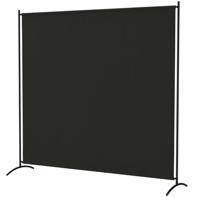 Outsunny Single Panel Room Divider, UV30+ Privacy Screen, Indoor Outdoor Privacy Panel with Stable Base, Black 