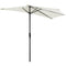 Outsunny 9ft Half Round Balcony Umbrella: Patio Garden Parasol Sun Shade, Beige