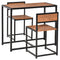 HOMCOM Cozy Dining Duo: 2-Person Industrial Kitchen Table and Chairs Set for Small Spaces, Dining Room Furniture