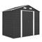 7.7' x 6.5' Outdoor Metal Garden Shed House Hut Gardening Tool Storage with Ventilation, Dark Grey