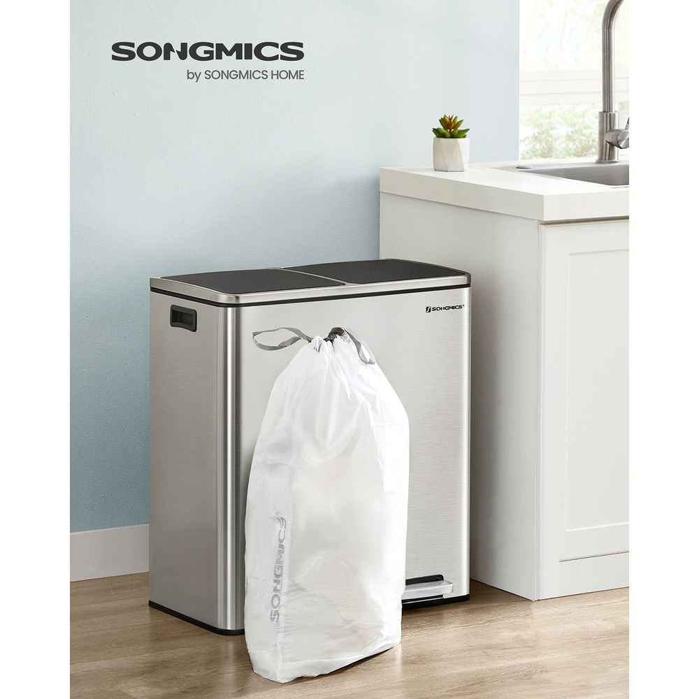 Songmics Heavy-Duty 8-Gallon (30L) Drawstring Trash Bags – Leak & Tear Resistant