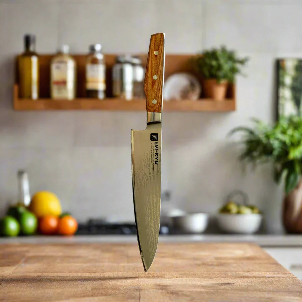 Un‑Ryu VG‑10 33‑Layer 210 mm Gyuto Knife 
