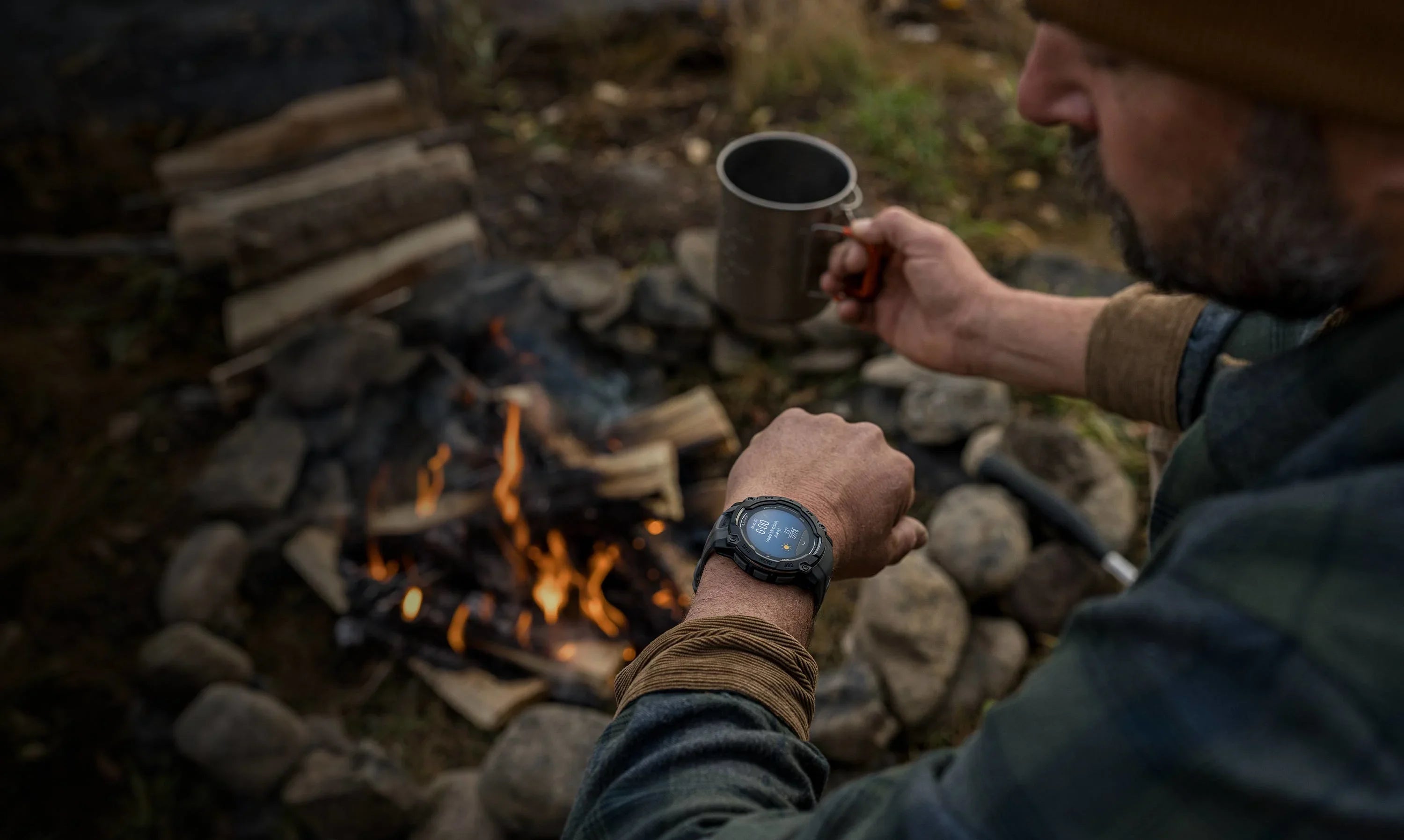 Garmin Instinct 3 – 50 mm, AMOLED Black with Charcoal Band