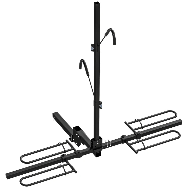 Hitch Bike Rack for Car, 200 lbs 2 Bike Rack with Platform Style, Safety Strap for 2" Receiver, Black