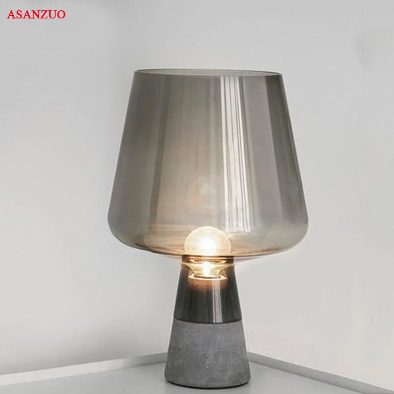 Nordic Desk Lamp - Creative Cement LED Table Lamp for Bedroom, Living Room, and Bedside, E14/E27 Modern Table Lamps