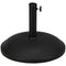 Outsunny 55lb Cement Round Umbrella Base: Heavy Duty Outdoor Patio & Backyard Stand, Black