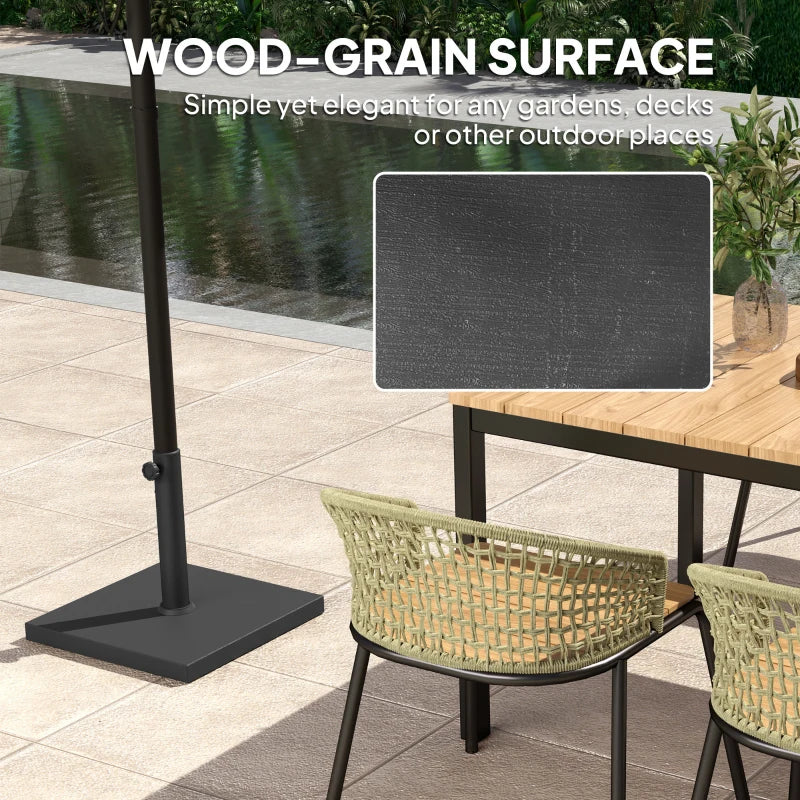 Patio Umbrella Base, 40 lbs Concrete Heavy Duty Umbrella Base for 1.5"/1.9", Black